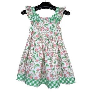 Cupcakes and Cashmere Strawberry Sleeveless Ruffle Dress Girls 4 CUTE!